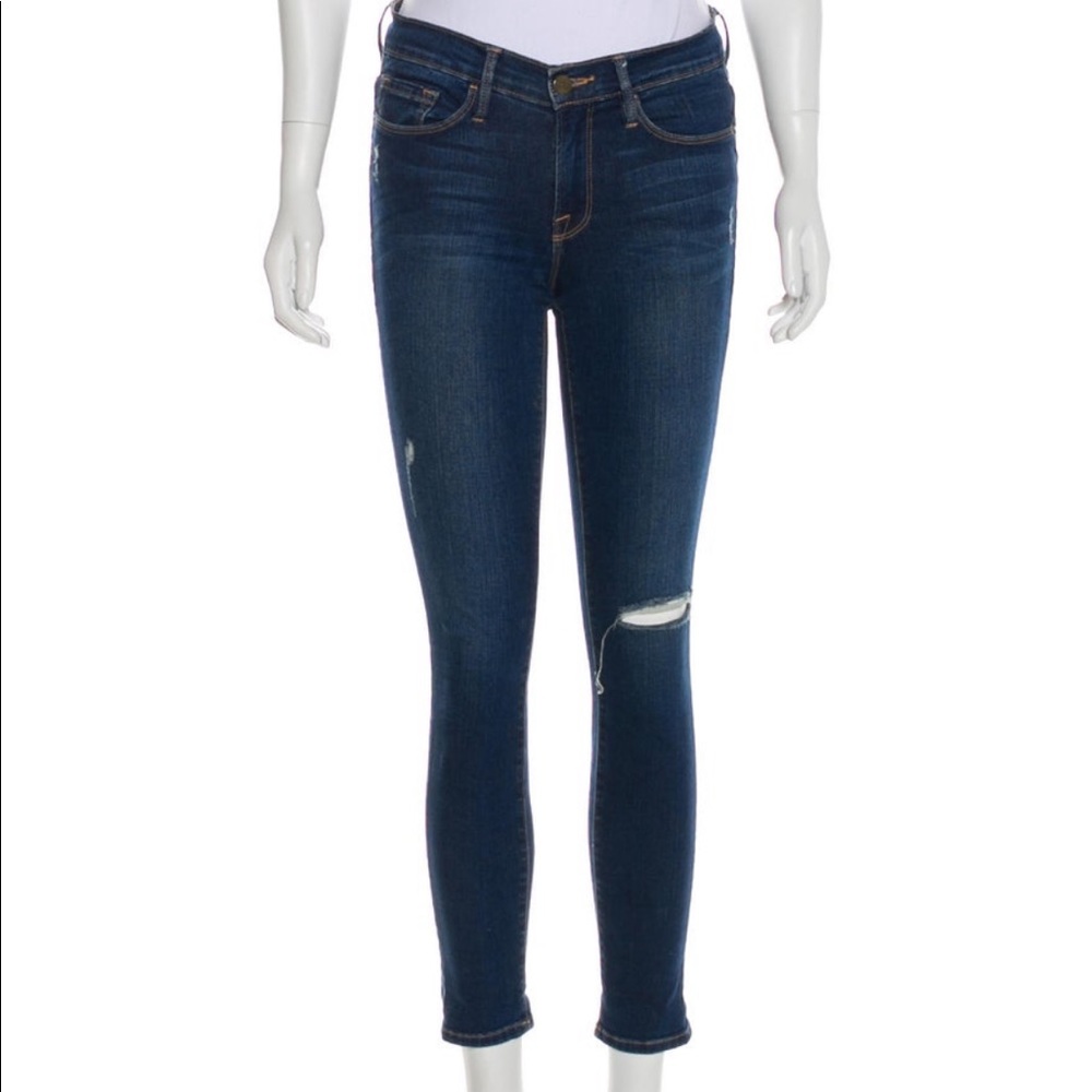 Frame Denim Skinny Distressed Jeans 27